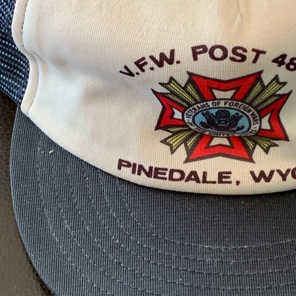 Vintage VFW Post 4801 Pinedale Wyoming Snapback Trucker Hat Baseball Cap Lid